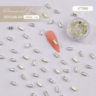 20 komada luksuznih dijamanata s kandžama privjesci za nokte s dijamantima za ukrašavanje noktiju Zlato Srebro Ravni nakit Dragulji Pribor za manikuru