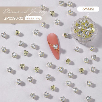 20 komada luksuznih dijamanata s kandžama privjesci za nokte s dijamantima za ukrašavanje noktiju Zlato Srebro Ravni nakit Dragulji Pribor za manikuru