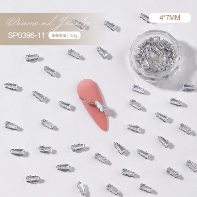 20 komada luksuznih dijamanata s kandžama privjesci za nokte s dijamantima za ukrašavanje noktiju Zlato Srebro Ravni nakit Dragulji Pribor za manikuru