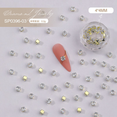 20 komada luksuznih dijamanata s kandžama privjesci za nokte s dijamantima za ukrašavanje noktiju Zlato Srebro Ravni nakit Dragulji Pribor za manikuru