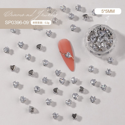 20 komada luksuznih dijamanata s kandžama privjesci za nokte s dijamantima za ukrašavanje noktiju Zlato Srebro Ravni nakit Dragulji Pribor za manikuru