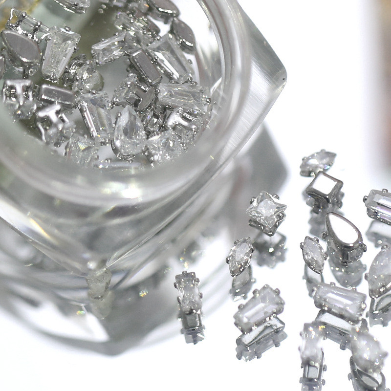 20 komada luksuznih dijamanata s kandžama privjesci za nokte s dijamantima za ukrašavanje noktiju Zlato Srebro Ravni nakit Dragulji Pribor za manikuru