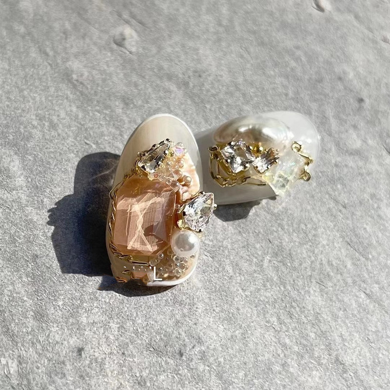 20 komada luksuznih dijamanata s kandžama privjesci za nokte s dijamantima za ukrašavanje noktiju Zlato Srebro Ravni nakit Dragulji Pribor za manikuru