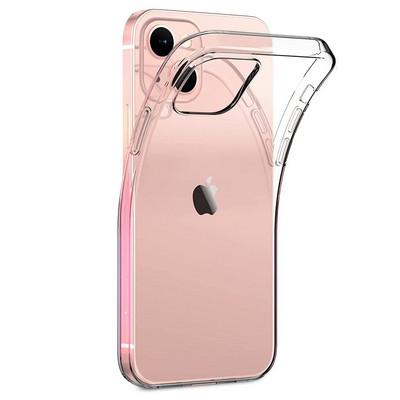 Ултра тънък силиконов калъф за iPhone 13 12 Mini 11 Pro Max Прозрачен мек прозрачен силиконов калъф за iPhone 12 13 11 Pro Max Fundas
