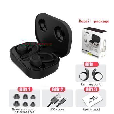 Bluetooth bežične sportske slušalice Hifi Stereo Glazba Sportske slušalice Ipx6 Vodootporne slušalice Smanjenje buke Bežične slušalice