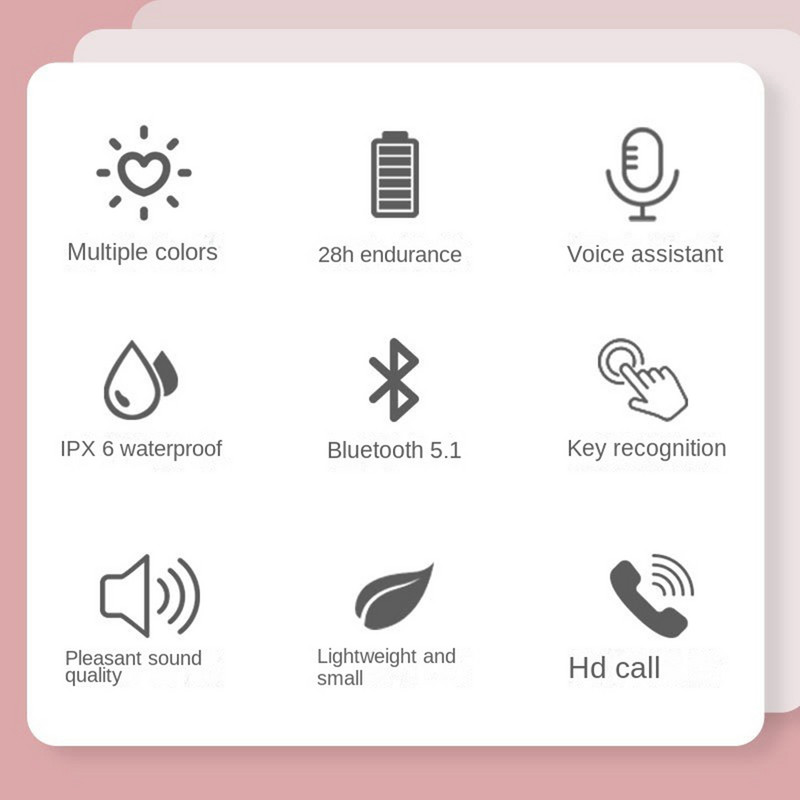 Bluetooth bežične sportske slušalice Hifi Stereo Glazba Sportske slušalice Ipx6 Vodootporne slušalice Smanjenje buke Bežične slušalice