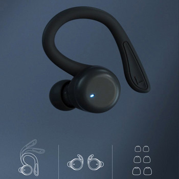 Спортни Bluetooth безжични слушалки с микрофон Спортни водоустойчиви кукички за уши Безжични слушалки Hifi Стерео музикални слушалки за телефон