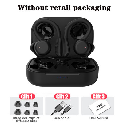 Căști fără fir Bluetooth sport cu microfon Cârlige pentru urechi sport rezistente la apă Căști fără fir cu muzică stereo Hifi pentru telefon