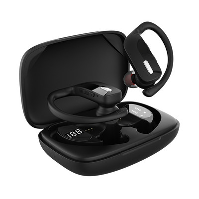 Športové bezdrôtové Bluetooth slúchadlá s mikrofónom, vodotesné IPX5, športové slúchadlá s háčikom na uši, HiFi stereo hudobné slúchadlá