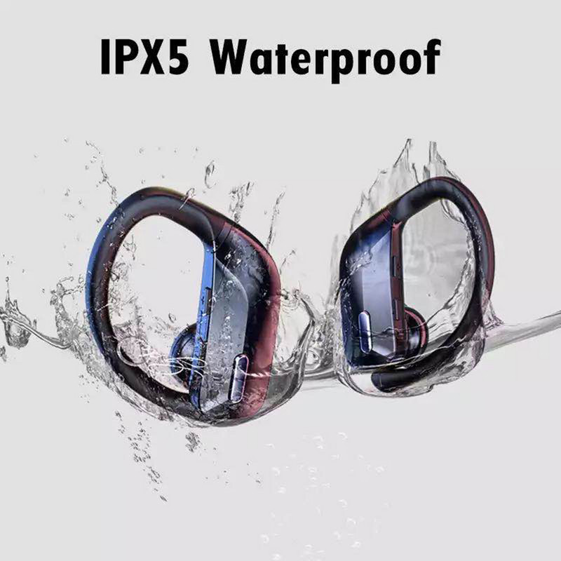Športové bezdrôtové Bluetooth slúchadlá s mikrofónom, vodotesné IPX5, športové slúchadlá s háčikom na uši, HiFi stereo hudobné slúchadlá