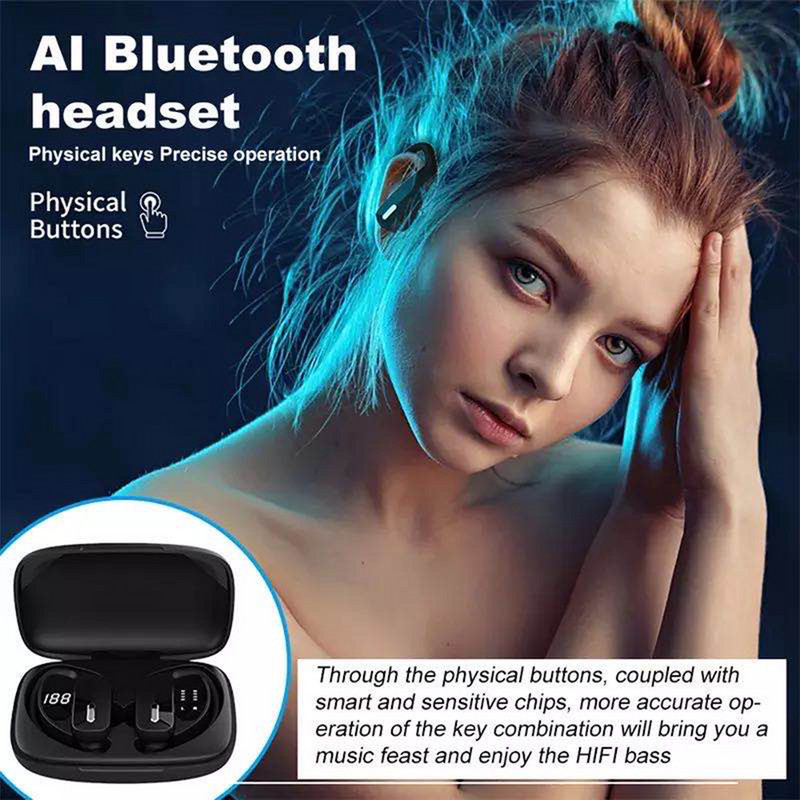 Športové bezdrôtové Bluetooth slúchadlá s mikrofónom, vodotesné IPX5, športové slúchadlá s háčikom na uši, HiFi stereo hudobné slúchadlá