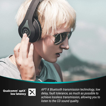August EP640 Ασύρματα ακουστικά Bluetooth Over Ear 4.1 Στερεοφωνικά ακουστικά με μικρόφωνο / NFC / aptX Ακουστικά για τηλέφωνο, υπολογιστή