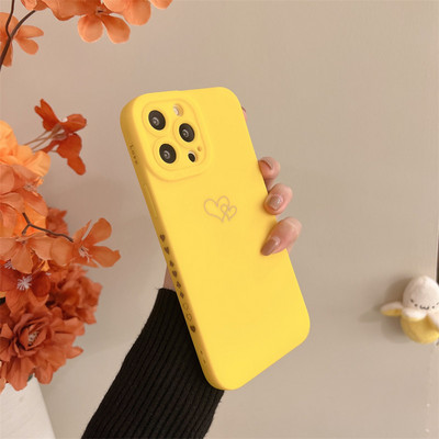 Soft Candy Color Love Heart Frame tālruņa korpuss iPhone 11 12 13 Pro Max X XR XS Max 7 8 Plus objektīva aizsardzībai triecienizturīgs vāciņš