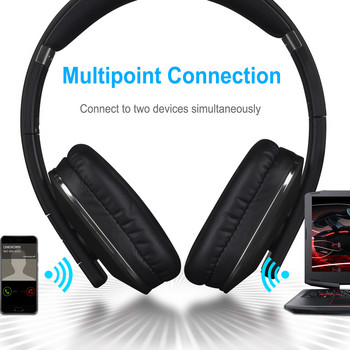 August EP650 Ασύρματα ακουστικά Bluetooth με μικρόφωνο/NFC/APP Over Ear Bluetooth 4.2 Stereo Music aptX-LL Ακουστικά για τηλεόραση, τηλέφωνο