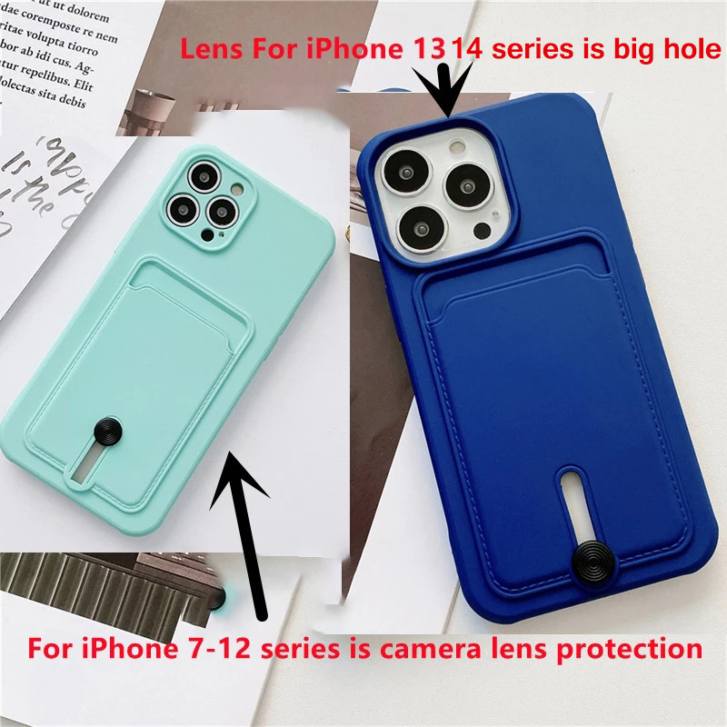 Husă de telefon originală din silicon pentru geantă cu carduri de glisare pentru iPhone 14 13 11 12 Pro Max XR XS X 7 8 Plus SE 2 Protector de lentile Husă rezistentă la șocuri