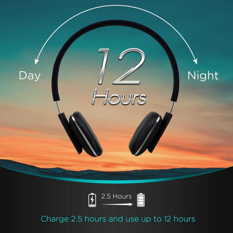 August EP636 Ασύρματα ακουστικά Bluetooth με μικρόφωνο, NFC On-ear Stereo Music Ακουστικά Bluetooth 4.1 για κινητό τηλέφωνο, υπολογιστή