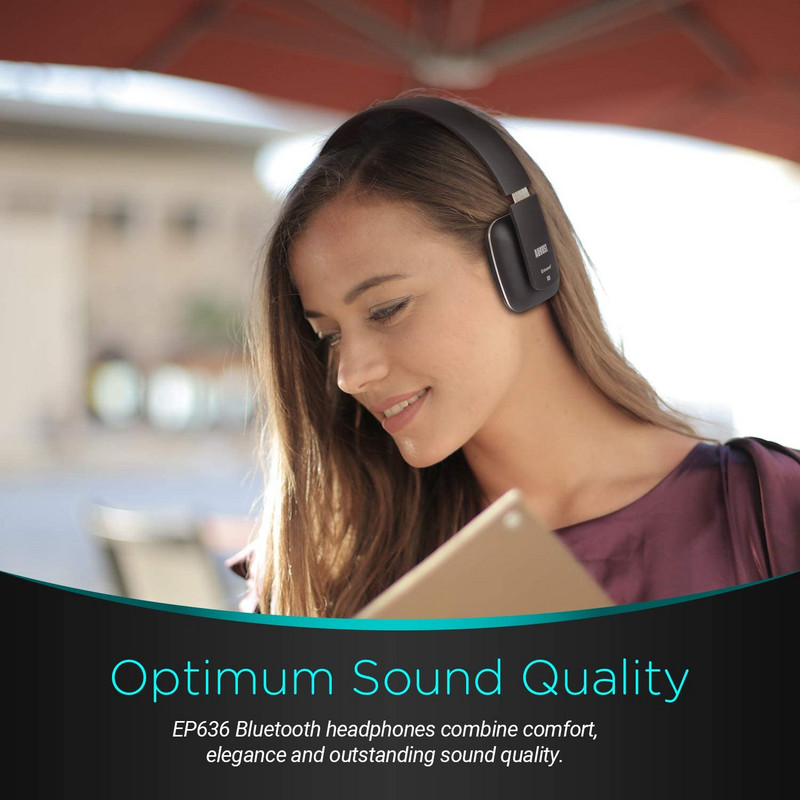 August EP636 Ασύρματα ακουστικά Bluetooth με μικρόφωνο, NFC On-ear Stereo Music Ακουστικά Bluetooth 4.1 για κινητό τηλέφωνο, υπολογιστή