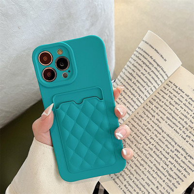 Držač vrećice za kartice Silikonska rešetkasta telefonska torbica za iPhone 14 11 12 13 Pro Max X XR XS Max 14 Plus Zaštitna maska za objektiv u boji slatkiša