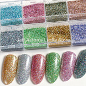 12 Pearl Light Color Glitter gél körömlakk por por kaméleon körömdíszítéshez manikűr kellék eszköz