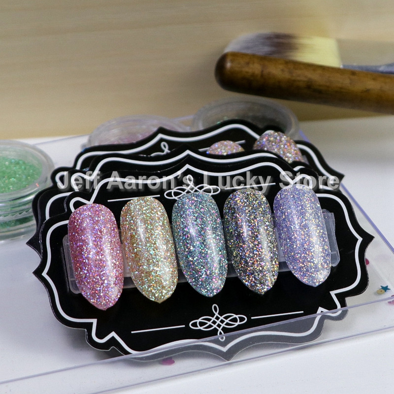 12 Pearl Light Color Glitter gél körömlakk por por kaméleon körömdíszítéshez manikűr kellék eszköz