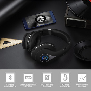 August EP640B Ασύρματα ακουστικά Bluetooth με μικρόφωνο / NFC Over Ear BT4.1 HiFi Stereo APTX Ακουστικά για 2 συσκευές Bluetooth
