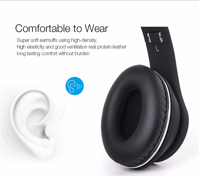 August EP640B Bluetoothi juhtmevabad kõrvaklapid mikrofoniga / NFC Over Ear BT4.1 HiFi Stereo APTX peakomplekt 2 Bluetooth-seadmele