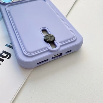 Θήκη τηλεφώνου Candy Color Liquid Silicone Pollethold Poll Case για iPhone 14 13 Pro Max 12 11 XR X XS Max 7Plus, αντικραδασμικό μαλακό κάλυμμα