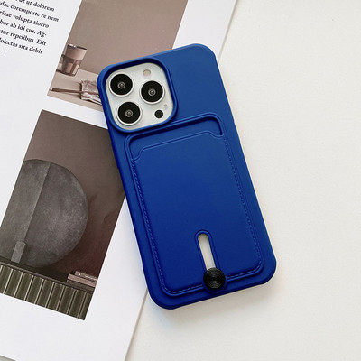 Husa de telefon portofel din silicon lichid de culoare caramelă, suport pentru carduri, pentru iPhone 14 13 Pro Max 12 11 XR X XS Max 7Plus husă moale rezistentă la șocuri