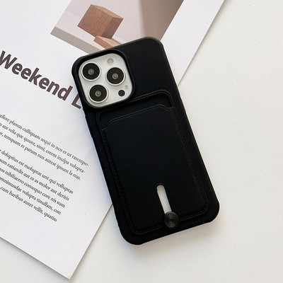 Husa de telefon portofel din silicon lichid de culoare caramelă, suport pentru carduri, pentru iPhone 14 13 Pro Max 12 11 XR X XS Max 7Plus husă moale rezistentă la șocuri