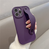 INS modna ljubičasta telefonska torbica za narukvicu za iPhone 14 13 11 12Pro Max XS Max X XR Plus Zaštita kamere od tekućeg silikona