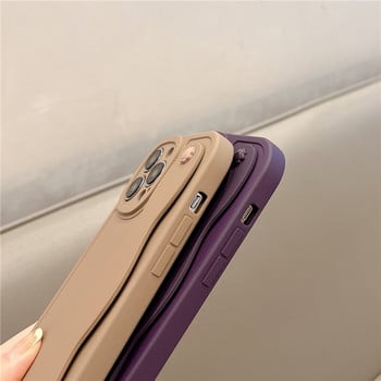 INS Fashion Purple θήκη τηλεφώνου με λουρί καρπού για iPhone 14 13 11 12Pro Max XS Max X XR Plus Προστασία κάμερας Κάλυμμα υγρής σιλικόνης