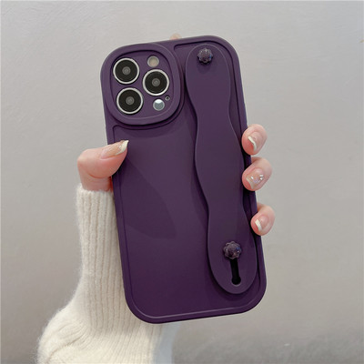 INS modna ljubičasta telefonska torbica za narukvicu za iPhone 14 13 11 12Pro Max XS Max X XR Plus Zaštita kamere od tekućeg silikona