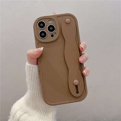 INS modna ljubičasta telefonska torbica za narukvicu za iPhone 14 13 11 12Pro Max XS Max X XR Plus Zaštita kamere od tekućeg silikona