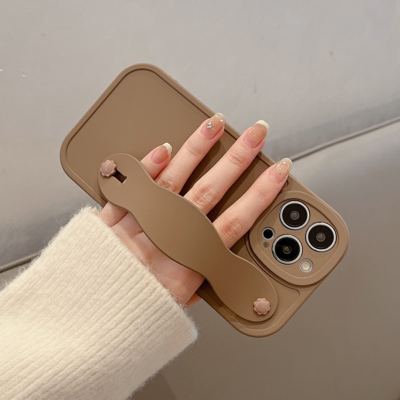 INS modna ljubičasta telefonska torbica za narukvicu za iPhone 14 13 11 12Pro Max XS Max X XR Plus Zaštita kamere od tekućeg silikona