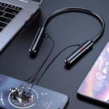 S960 Ασύρματο ακουστικό Bluetooth Στερεοφωνικό Αθλητικό Αδιάβροχο Ακουστικό στον λαιμό με Οθόνη LED Κάρτα TF Ακουστικά αναπαραγωγής μουσικής