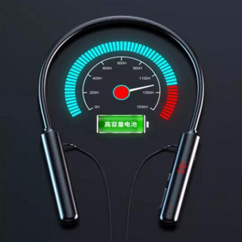 S960 Ασύρματο ακουστικό Bluetooth Στερεοφωνικό Αθλητικό Αδιάβροχο Ακουστικό στον λαιμό με Οθόνη LED Κάρτα TF Ακουστικά αναπαραγωγής μουσικής