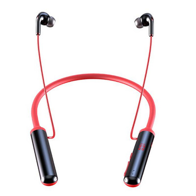 S960 Ασύρματο ακουστικό Bluetooth Στερεοφωνικό Αθλητικό Αδιάβροχο Ακουστικό στον λαιμό με Οθόνη LED Κάρτα TF Ακουστικά αναπαραγωγής μουσικής