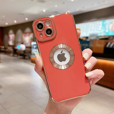 Luksusa mīksts galvanizēts tālruņa korpuss iPhone 11 12 13 14 Pro Max XS X XR 7 8 Plus Mini dobiem silikona korpusiem