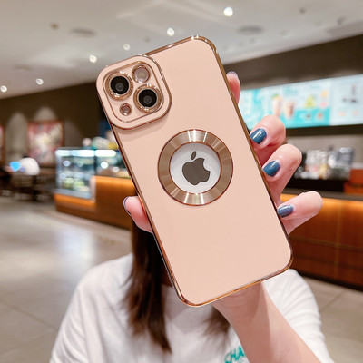 Luksusa mīksts galvanizēts tālruņa korpuss iPhone 11 12 13 14 Pro Max XS X XR 7 8 Plus Mini dobiem silikona korpusiem