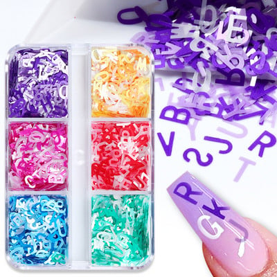 6 rács Holografikus körömdíszítő flitterek juharlevelek lézercsillag szív Paillette pehely DIY manikűr 3D köröm díszítő eszközök