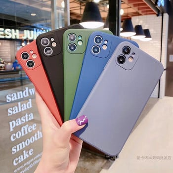 Ματ θήκη σιλικόνης Fashion Straight Edge για Huawei Y9 Prime Y7 Y6 2019 Coque Προστασία φακού κάμερας Μαλακό κάλυμμα TPU