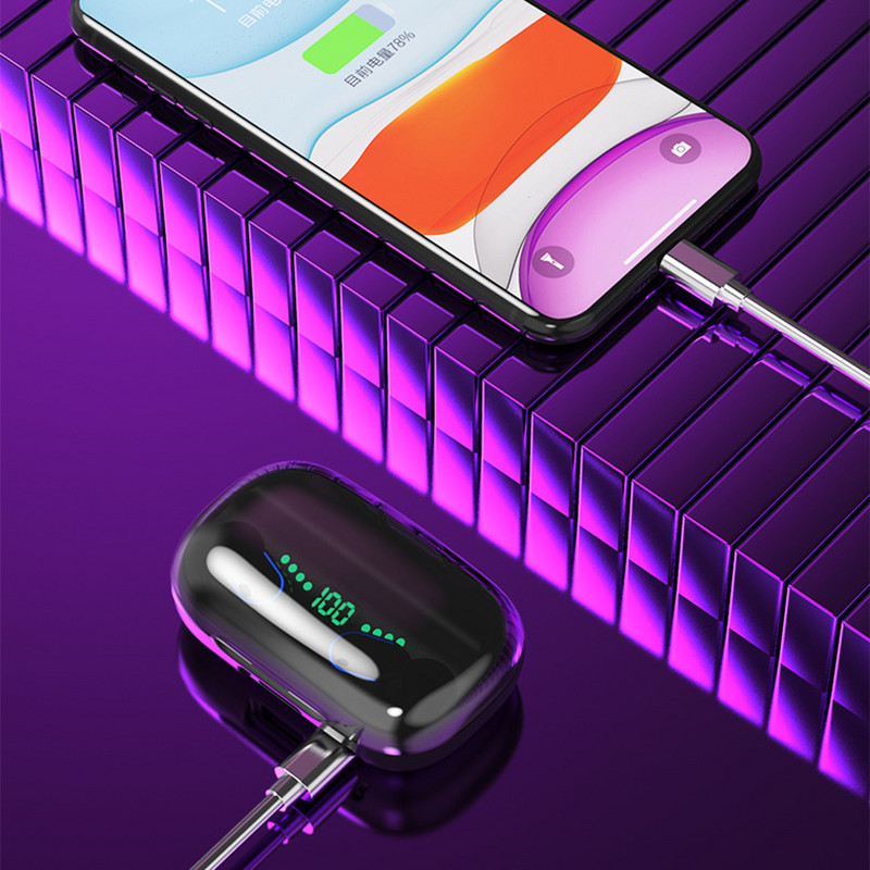 Ασύρματα ακουστικά TWS για Samsung Galaxy Z Flip3 Flip Z Fold3 5G Fold 3 2 F02s F12 F22 F52 Ακουστικά LED Ακουστικά Bluetooth5.0