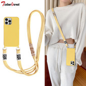 3-ühes kaasaskantav Crossbody kaelakee silikoonümbris iPhone 13 12 Mini 11 Pro XS Max XR X 8 7 Plus tagakaas