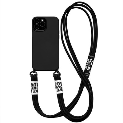 3-ühes kaasaskantav Crossbody kaelakee silikoonümbris iPhone 13 12 Mini 11 Pro XS Max XR X 8 7 Plus tagakaas