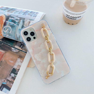 Θήκες τηλεφώνου Tobebest Sands Marble Bracelet για iphone 13 12 Pro Max 11 pro X XS Max XR 7 8 Plus Αλυσίδα λουράκι καρπού Μαλακό κέλυφος