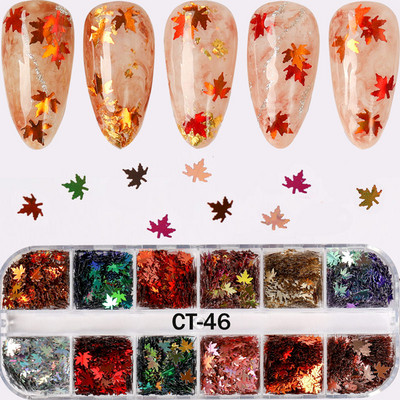1 tok Mermaid Symphony Nail Art Csillogó flitterek Pehely Holografikus Lézer Vegyes Forma 3D Kerek Kör Szelet Barkács manikűr Dekor