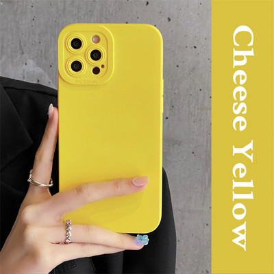 Έγχρωμη θήκη τηλεφώνου Earth Tones Soft Silicone για iPhone 14 13 12 11 Pro Max 7 8 Plus SE 2 X XR XS Max Camera Lens Protection Cover
