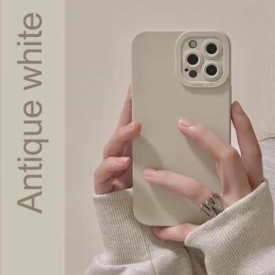 Έγχρωμη θήκη τηλεφώνου Earth Tones Soft Silicone για iPhone 14 13 12 11 Pro Max 7 8 Plus SE 2 X XR XS Max Camera Lens Protection Cover