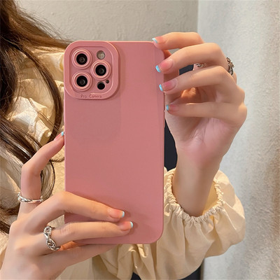 Έγχρωμη θήκη τηλεφώνου Earth Tones Soft Silicone για iPhone 14 13 12 11 Pro Max 7 8 Plus SE 2 X XR XS Max Camera Lens Protection Cover
