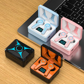 M37 TWS bezvadu austiņas Bluetooth-5.2 stereo sporta austiņas IPX6 ūdensizturīgas austiņas austiņas lādēšanas kaste ar mikrofonu